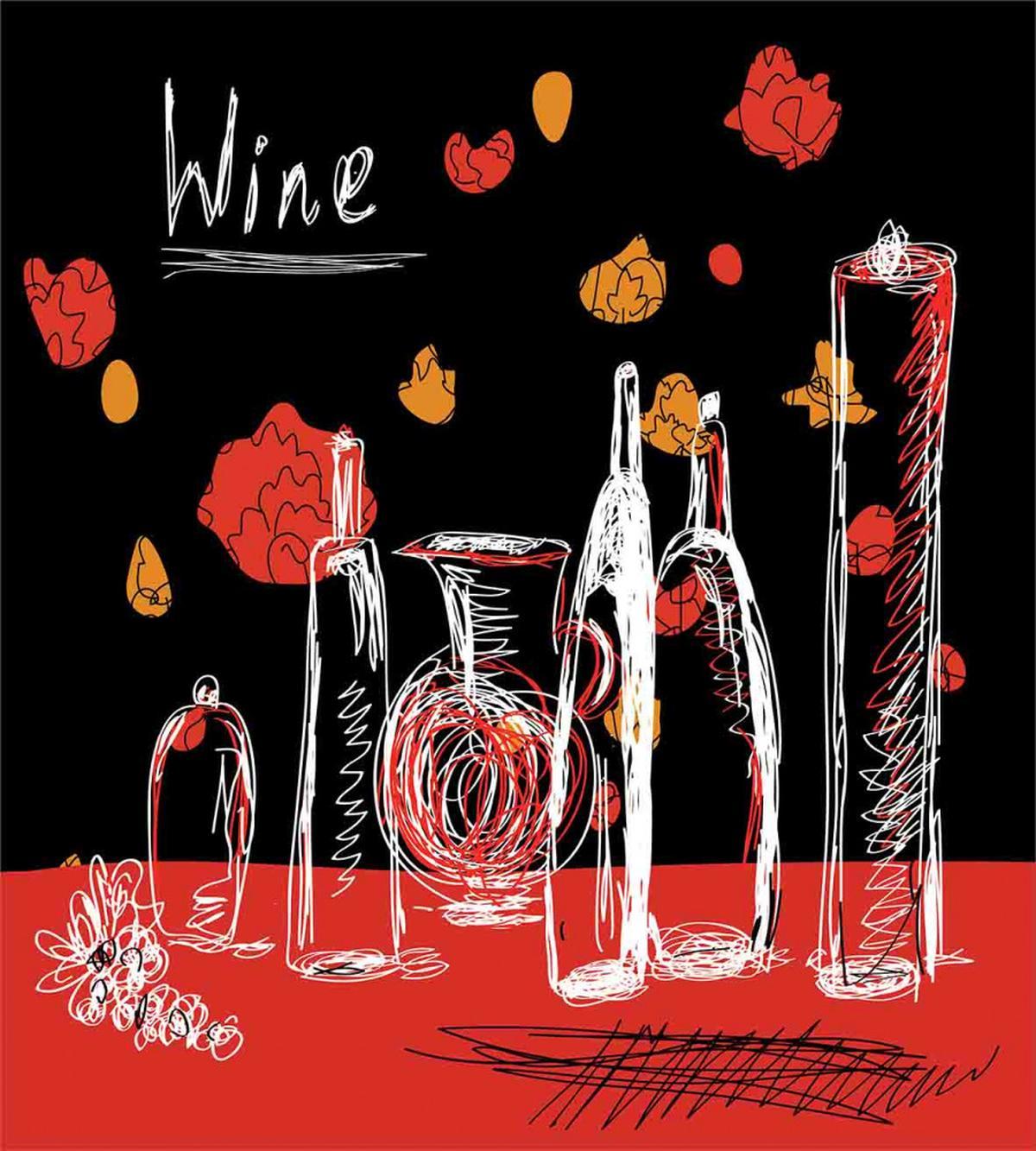 Wine Bottles and Decanter — Pattern