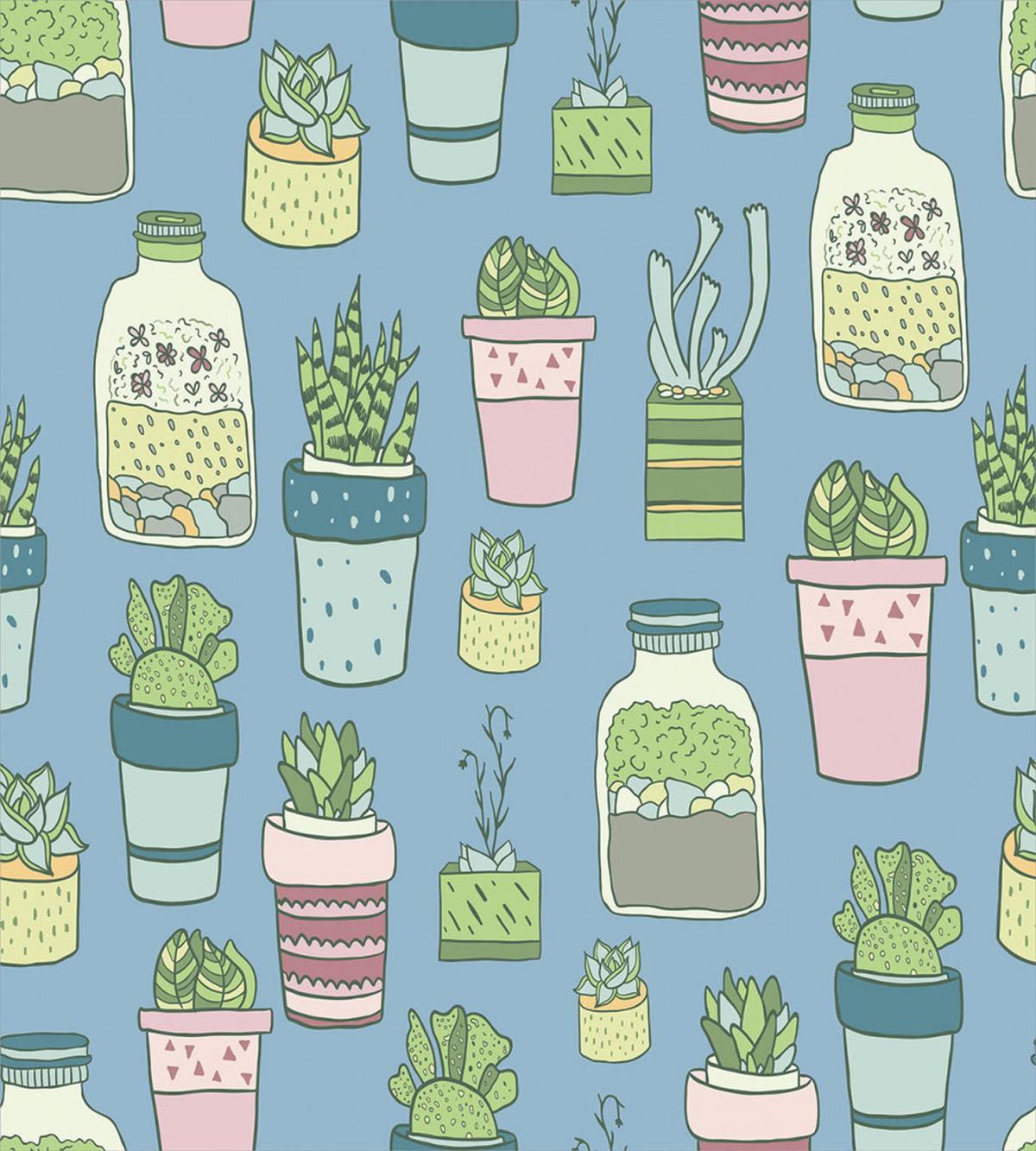 Houseplants Succulents — Pattern