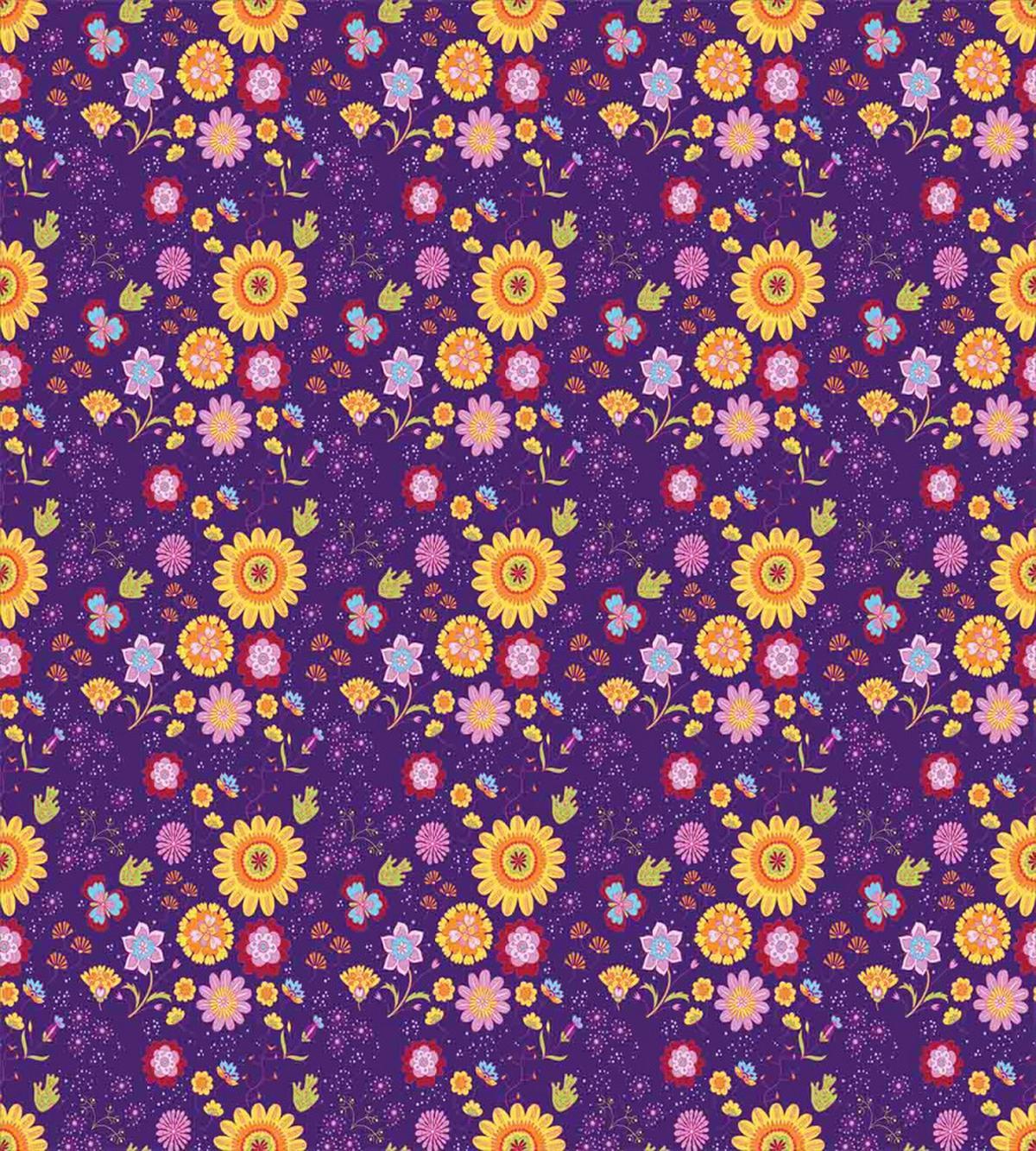 Cartoon Style Flower Blossom — Pattern