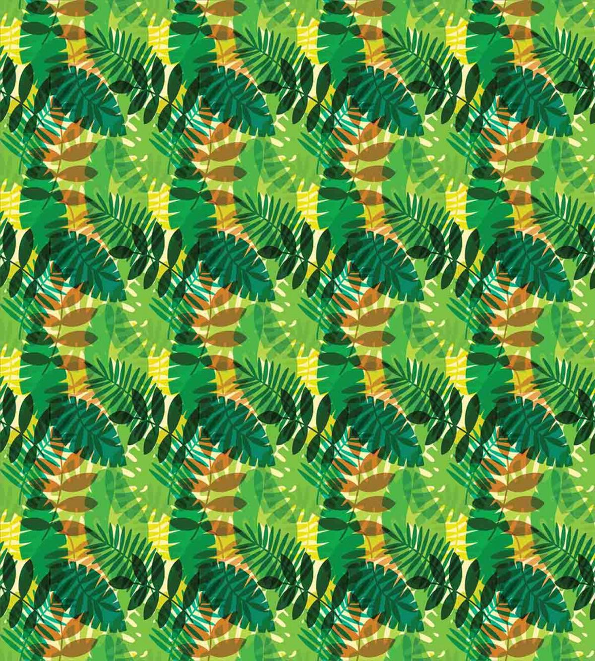 Exotic Palm Leaves Foliage — Pattern