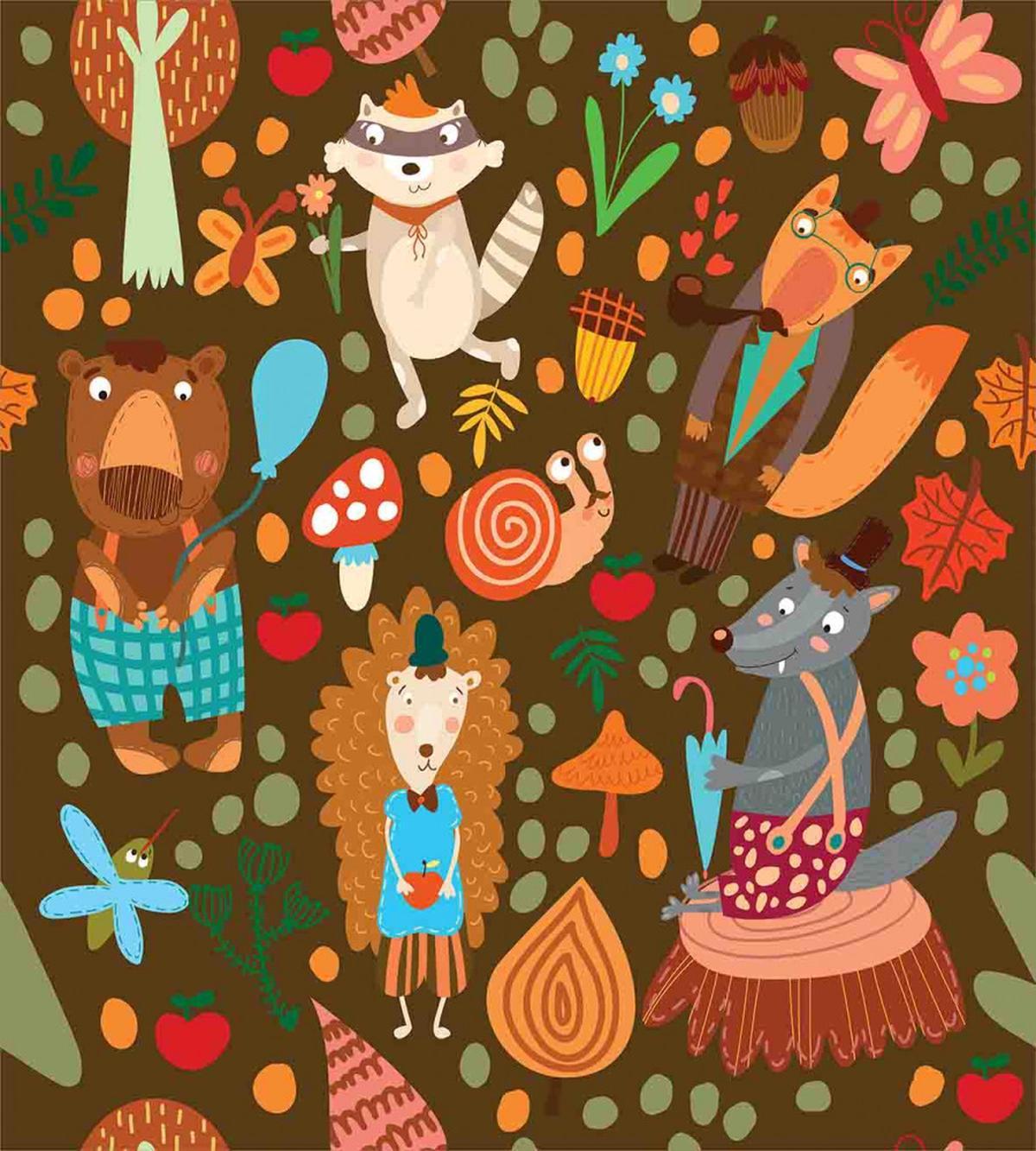 Raccoon and Butterfly — Pattern