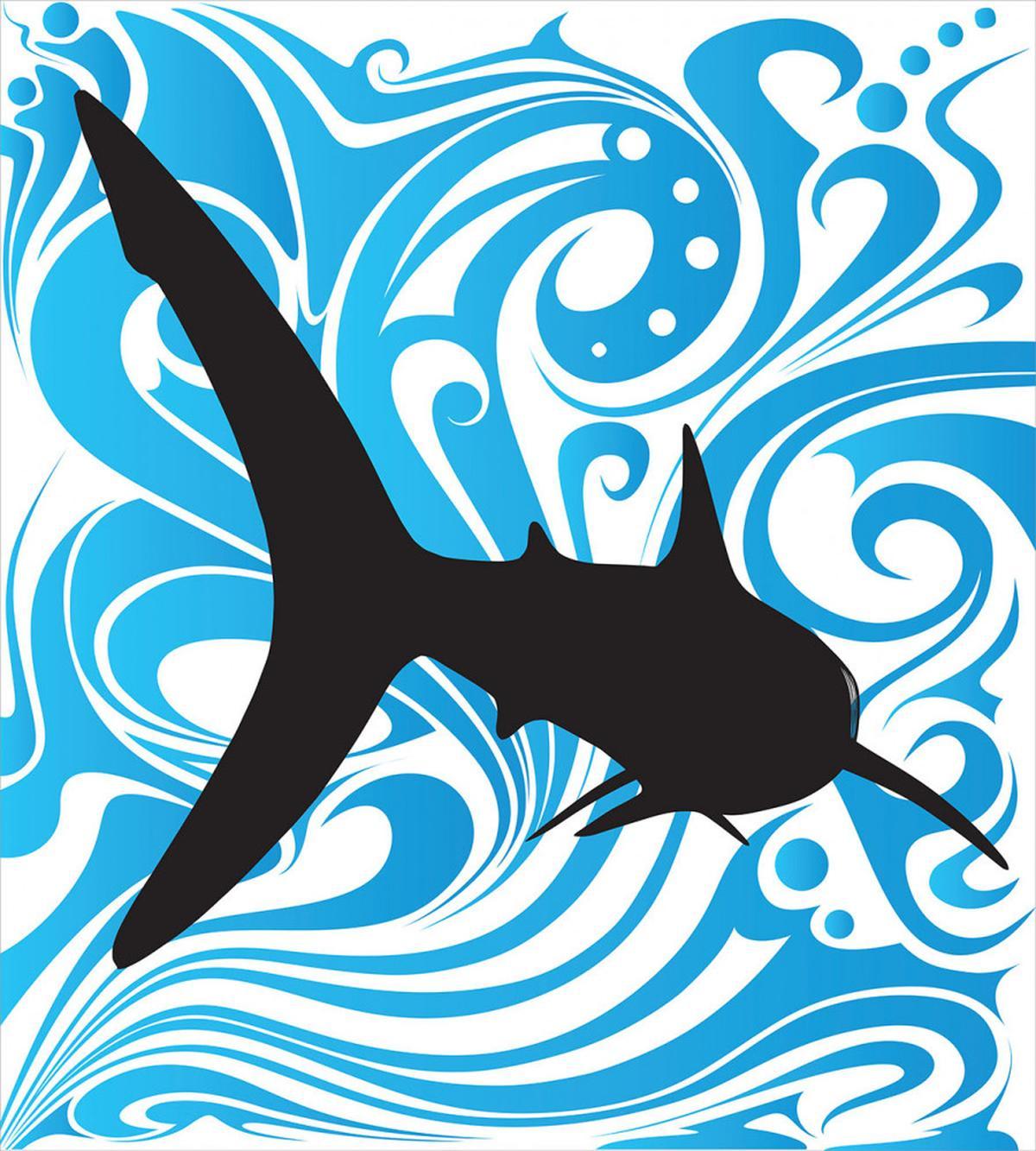 Swirling Waves and a Big Fish — Pattern
