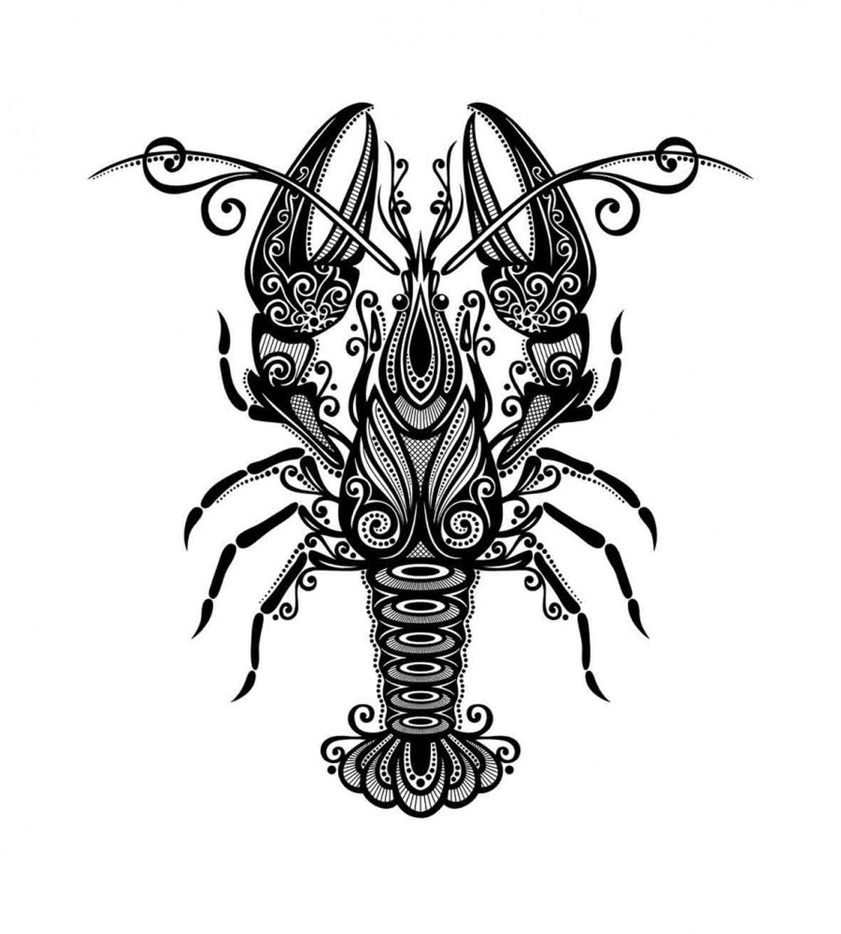 Curvy Ornament Lobster — Pattern