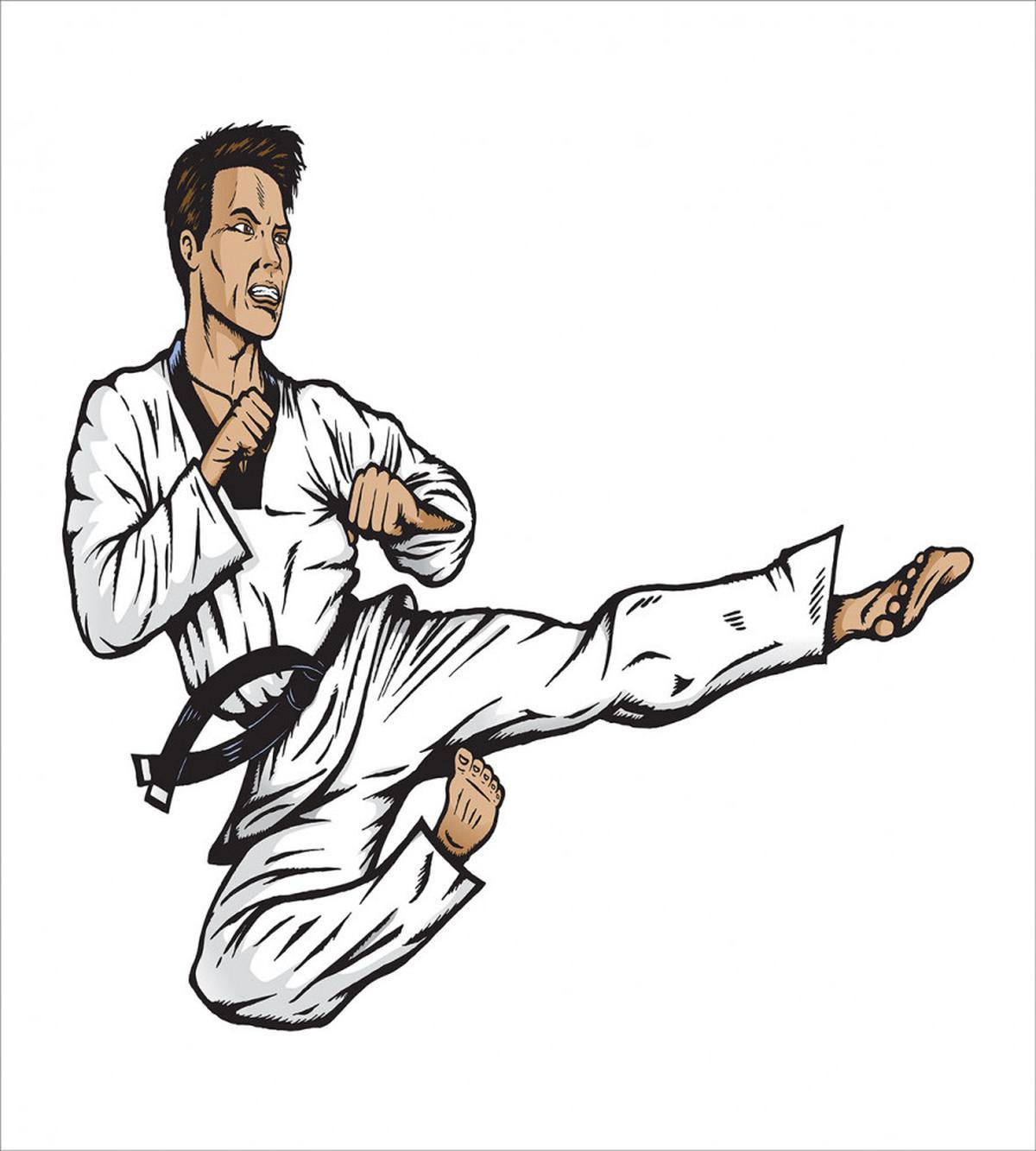 Senpai with Black Belt Kick — Pattern