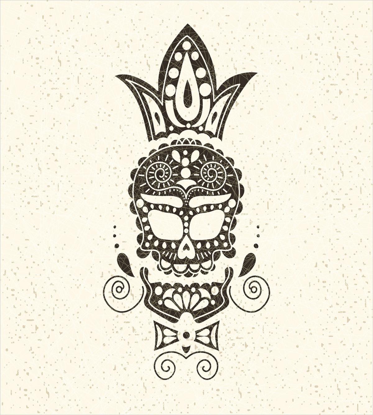 Native Skull Head — Pattern