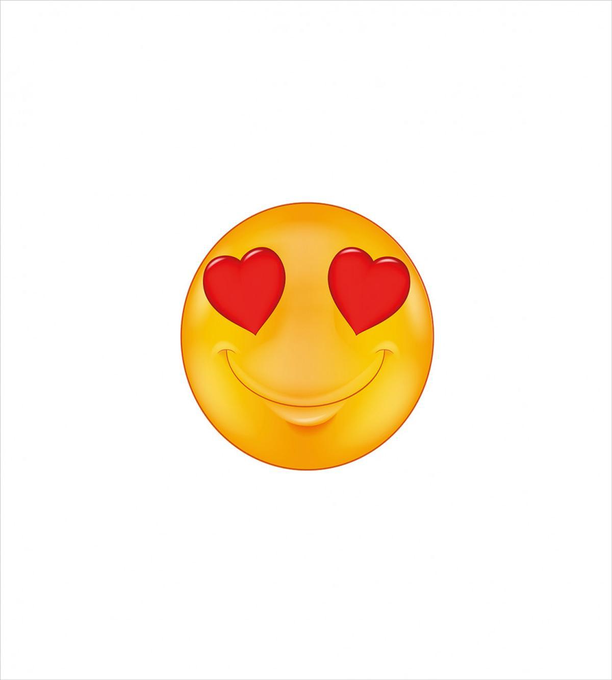 Cartoon Smiley Face Heart — Pattern