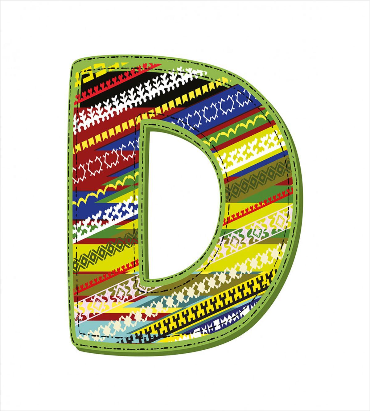 Letter Ornament Retro — Pattern