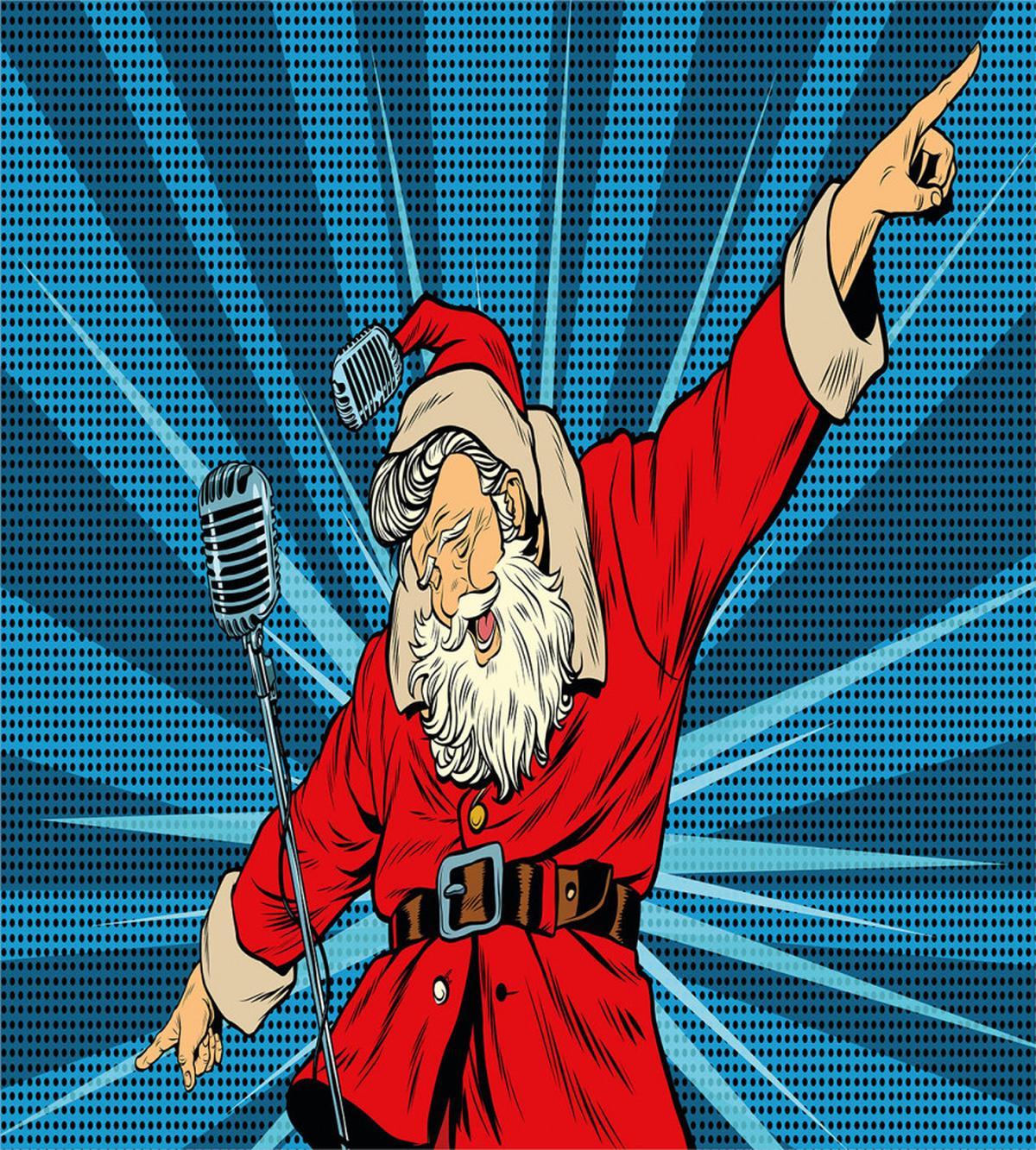 Pop Art Santa — Pattern