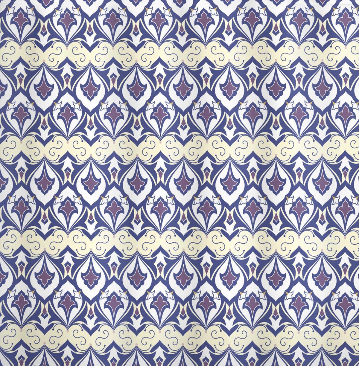 Curls and Victorian Nostalgic Grid — Pattern