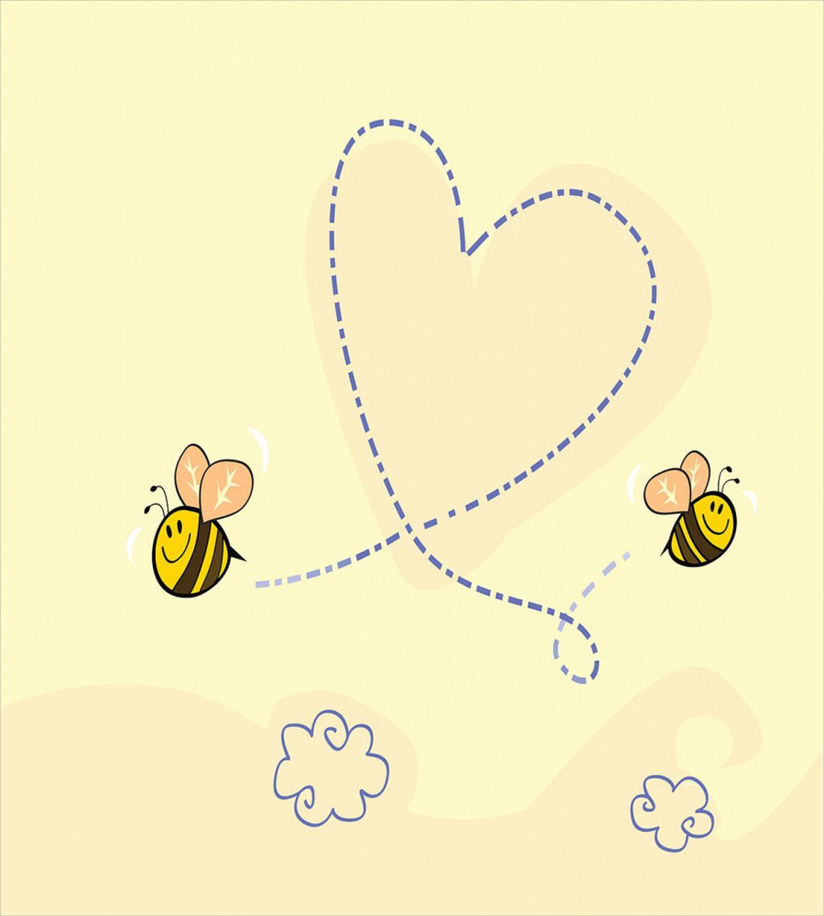 Buzzing Flies Heart Shape — Pattern