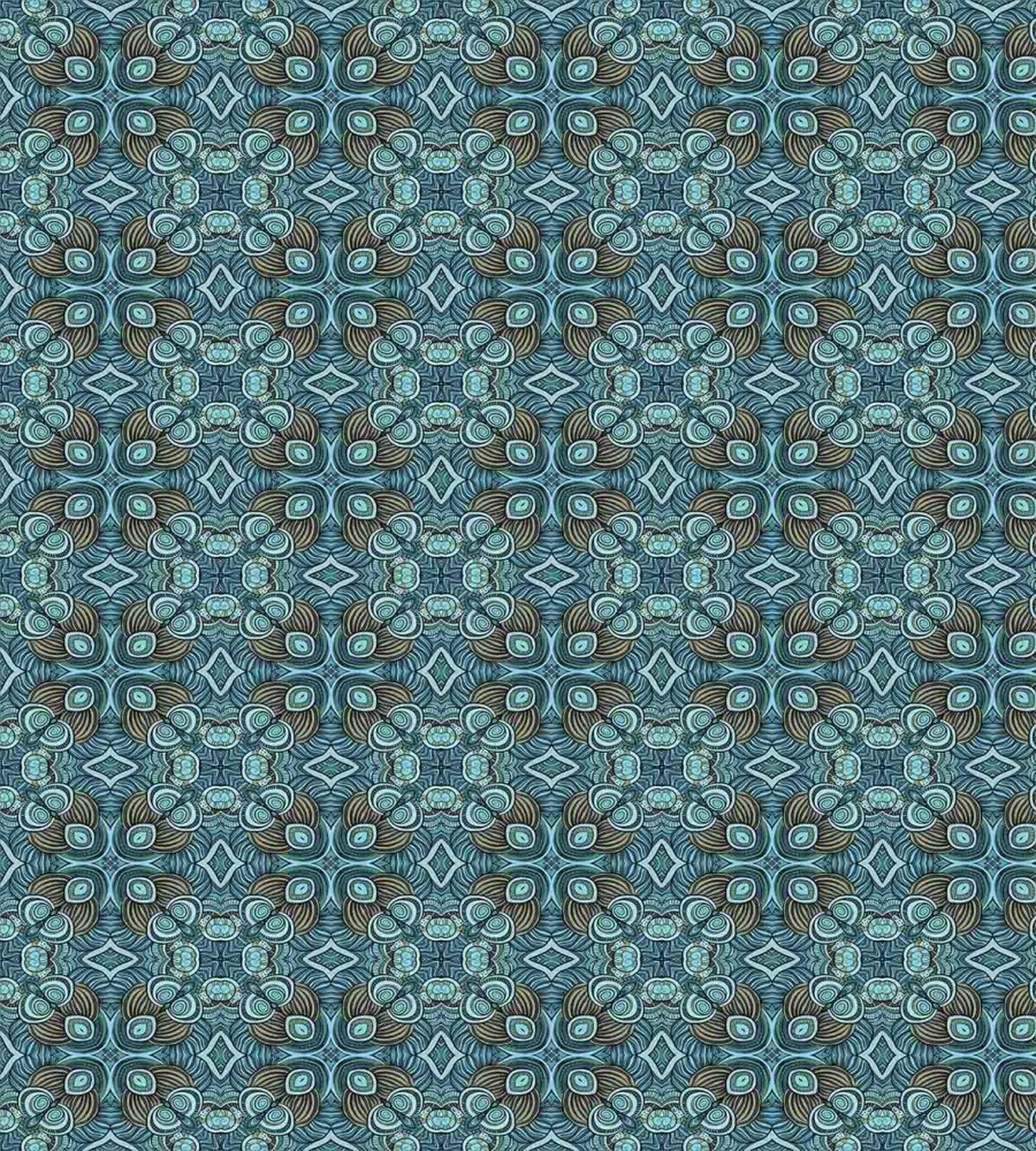Aqua Color Palette Hippie — Pattern