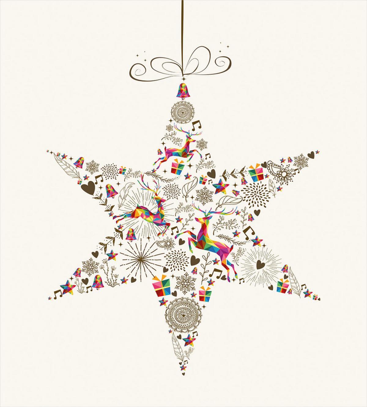 Poly Art Deer and Gifts — Pattern