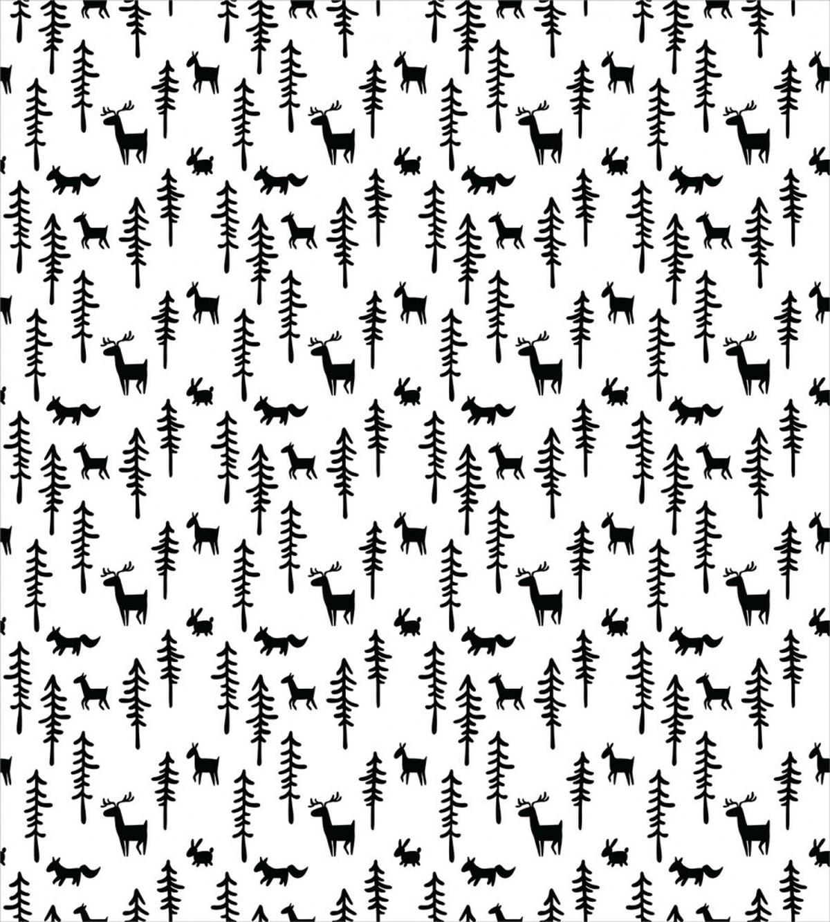 Pine Trees Rabbit Animal — Pattern