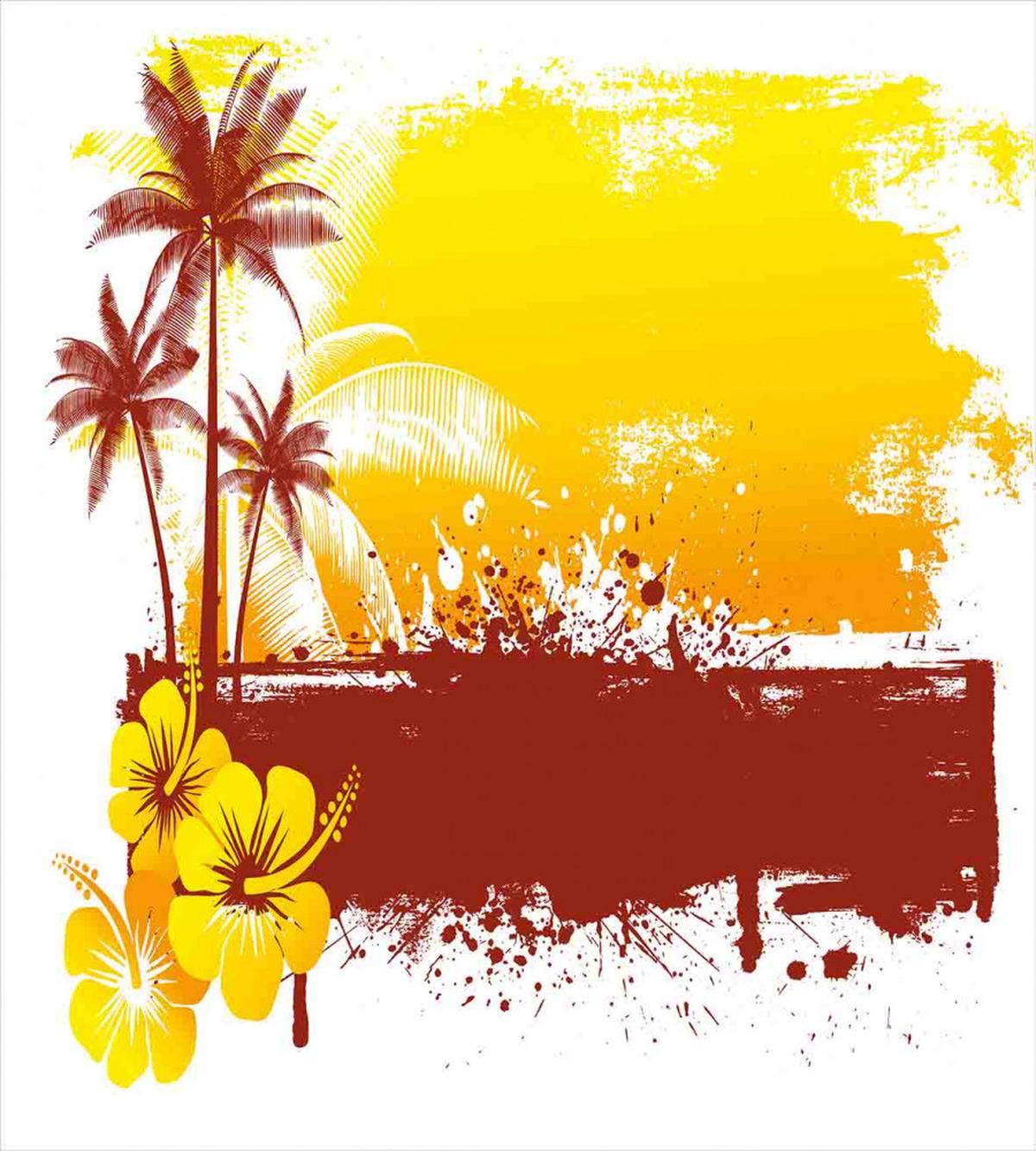 Palm Trees Sealife Ocean — Pattern