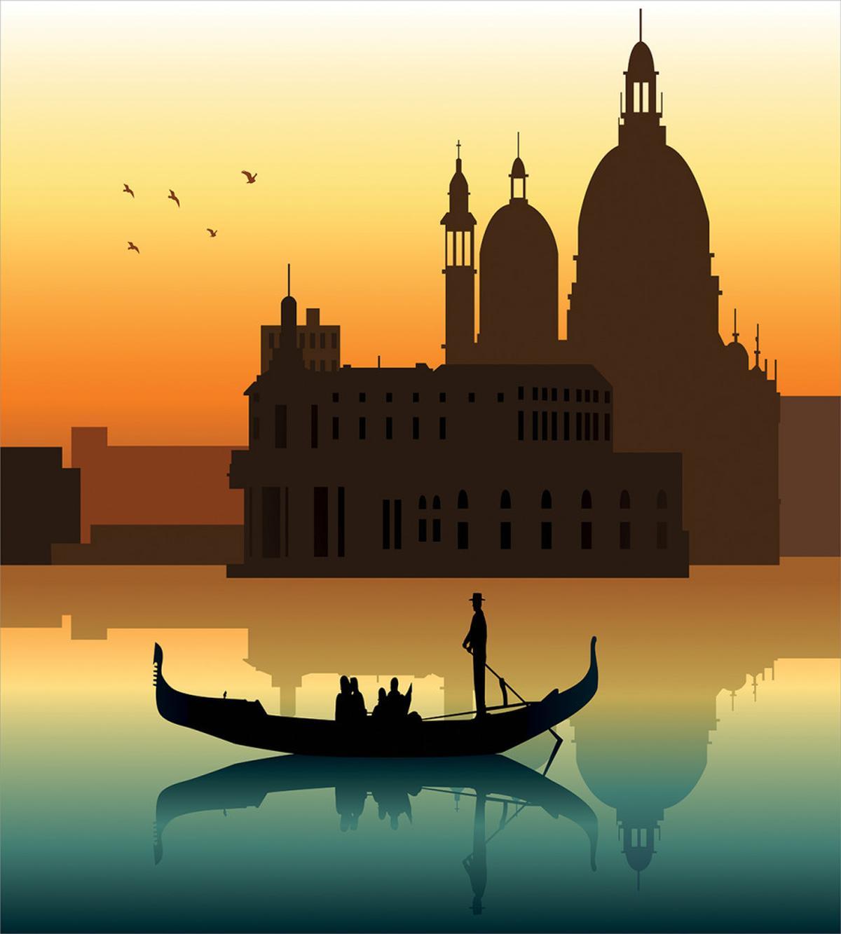 People in Gondolas — Pattern