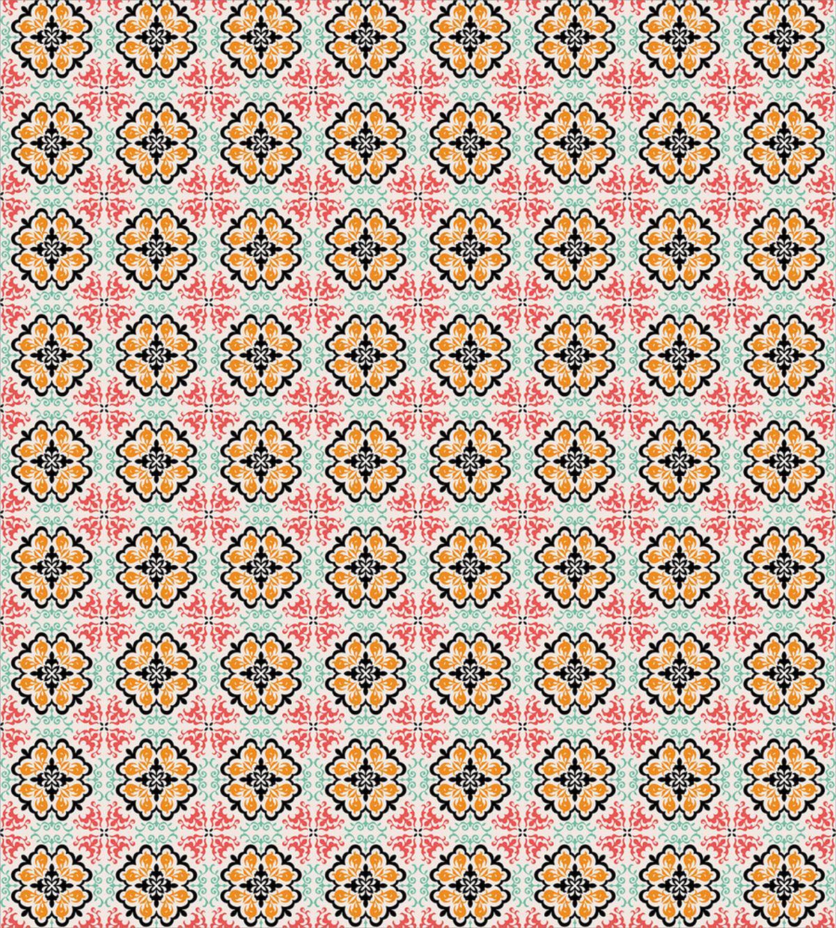 Floral Mosaic Tile Art — Pattern