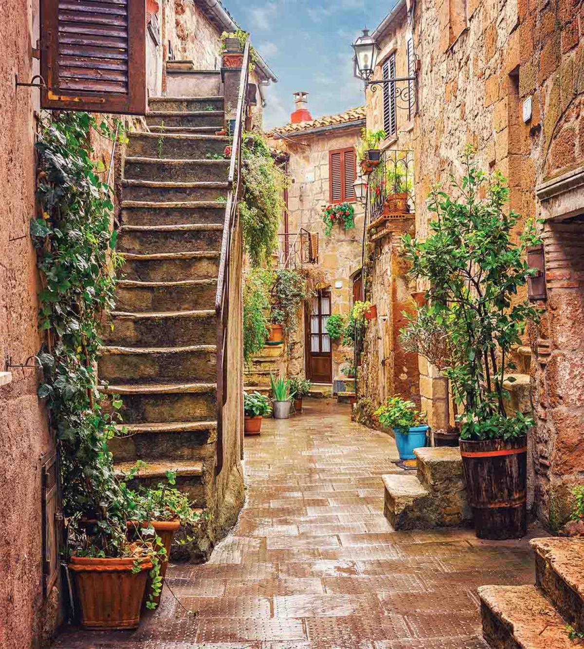Old Stone Street Houses — Pattern