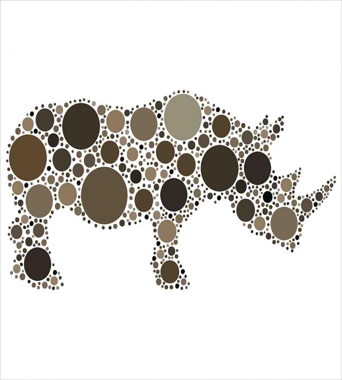 Rhino Dots Silhouette — Pattern