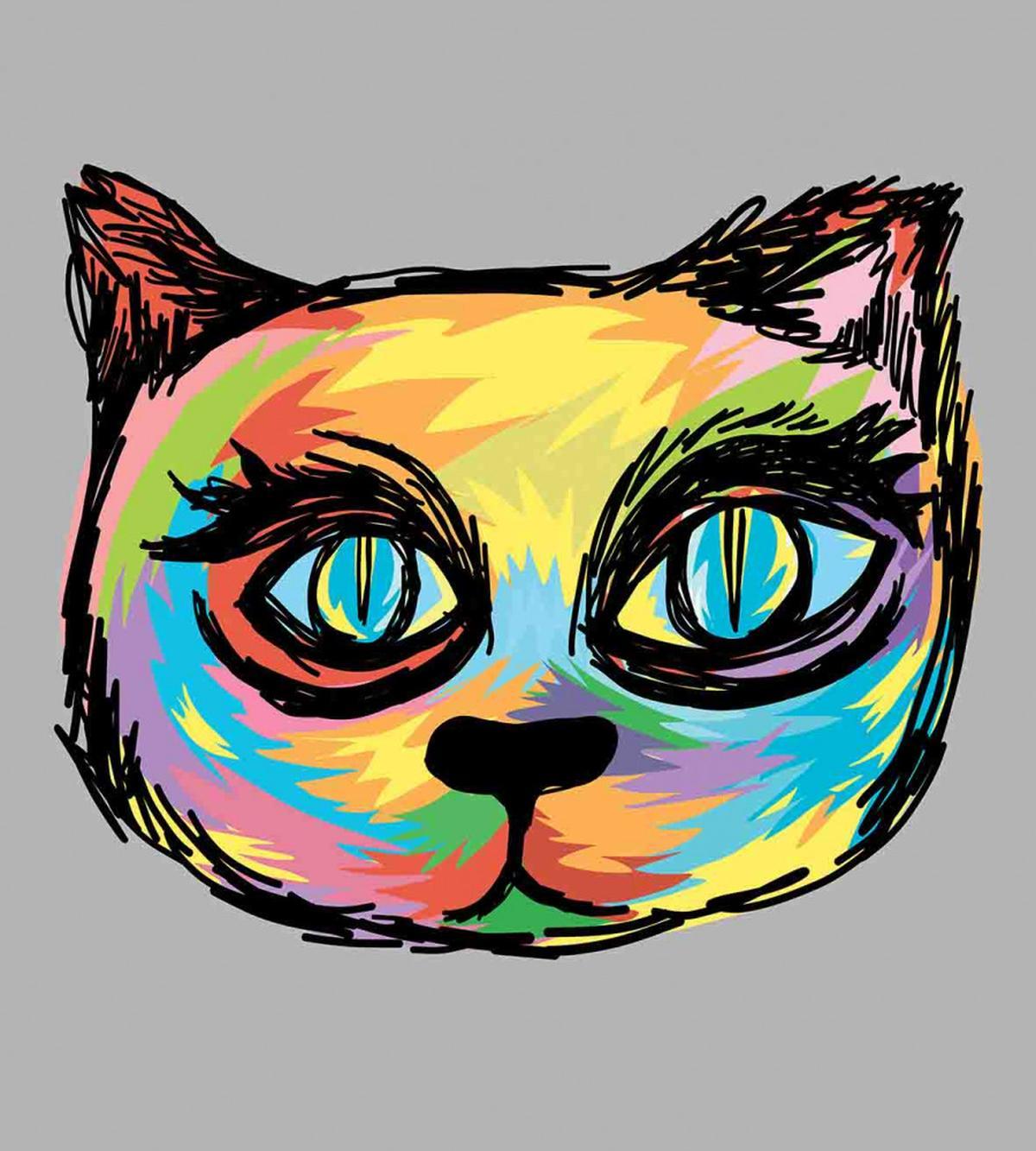 Sketch Art Dark Big Eyes — Pattern