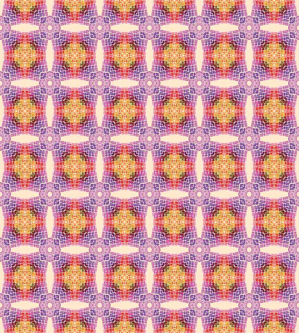 Psychedelic Colorful Grid — Pattern