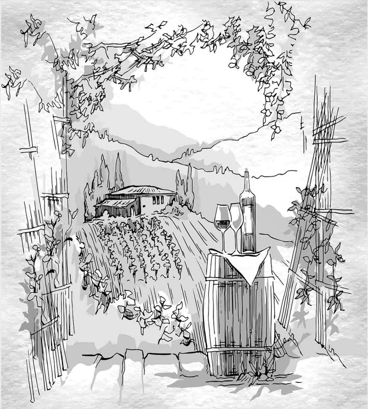 Valley Winery House Art — Pattern