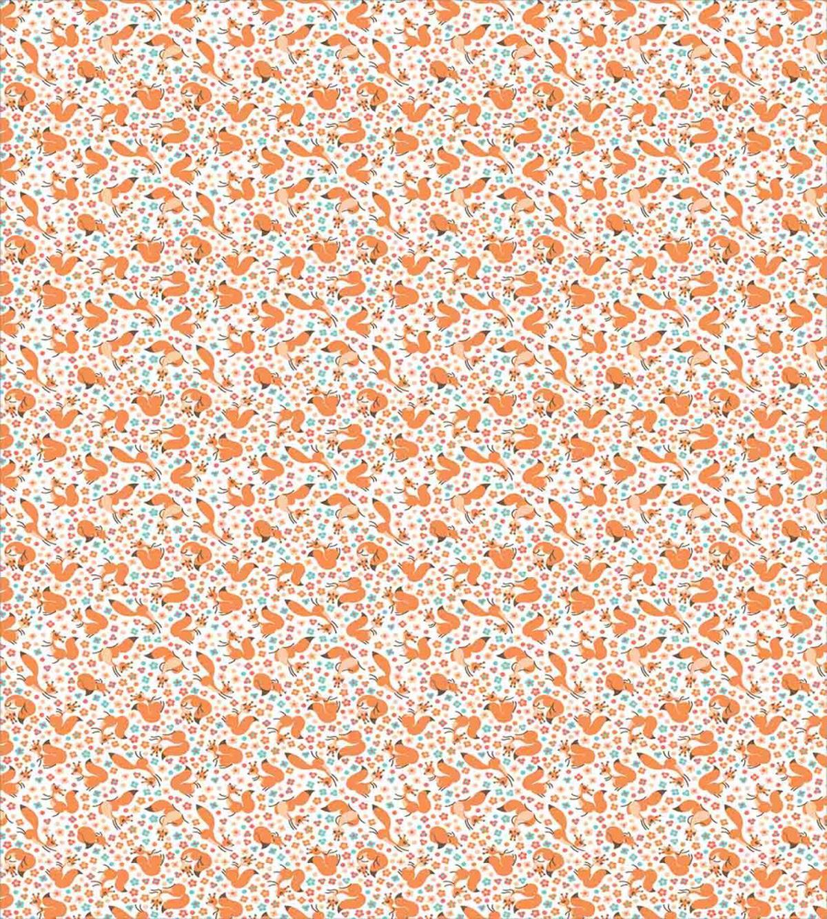 Squirrels Colorful Flowers — Pattern
