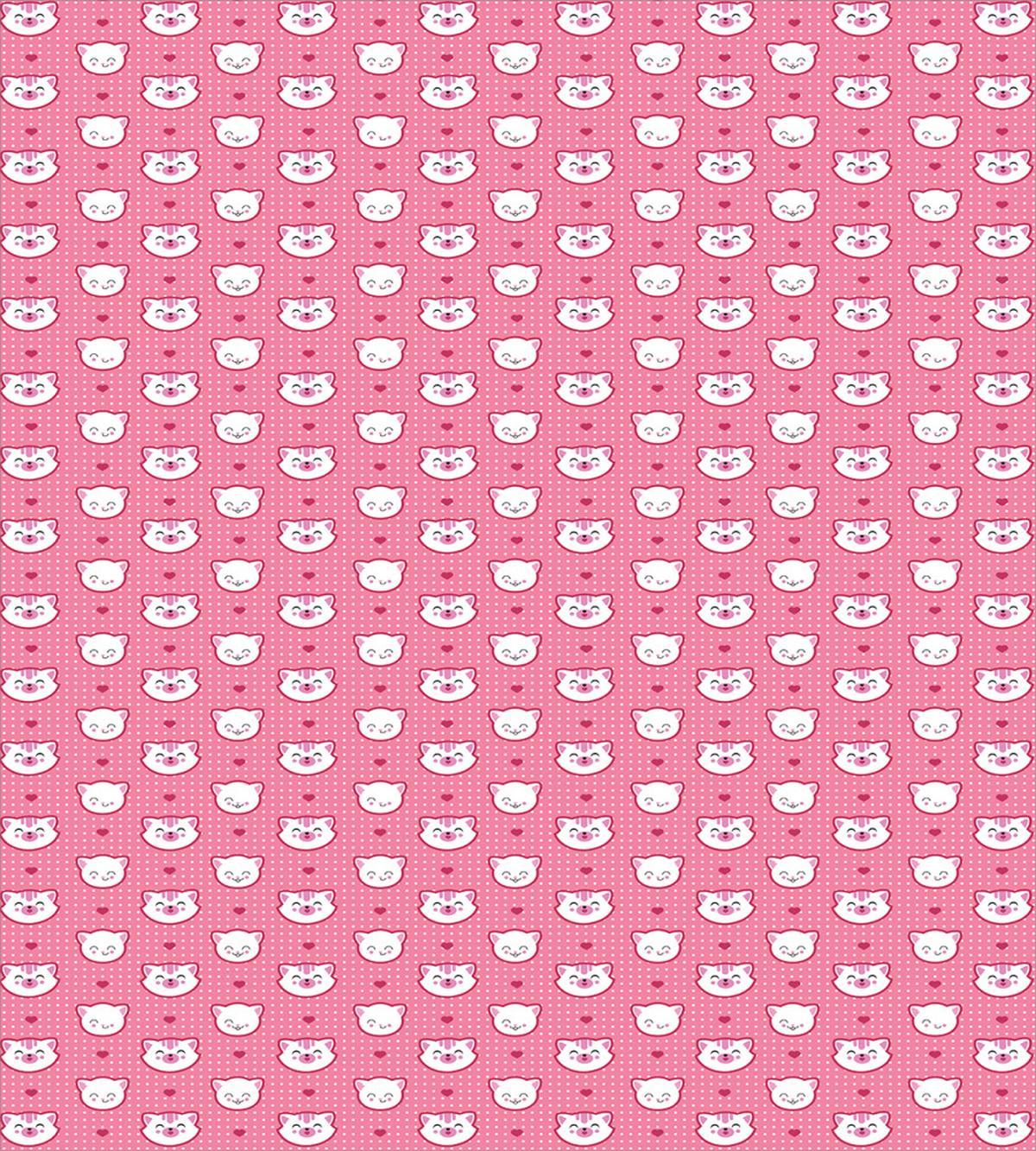 Funny Kitten Faces Dots — Pattern