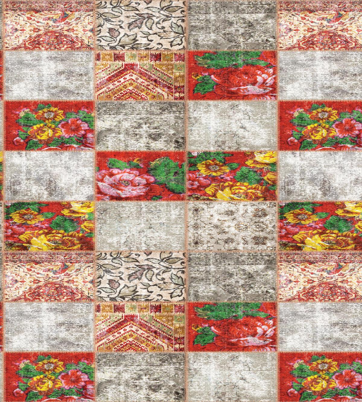 Folkloric Grunge Flowers — Pattern