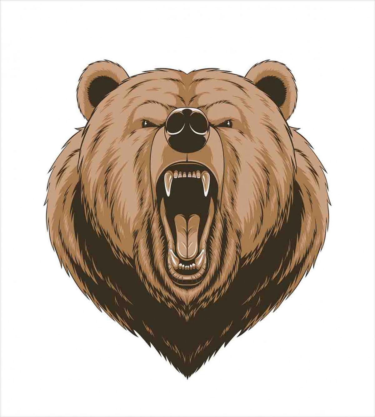 Angry Scary Face Mascot — Pattern