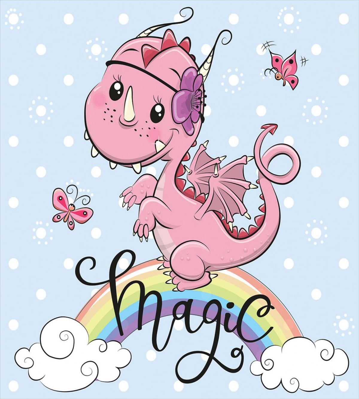 Magic Dragon on a Rainbow — Pattern