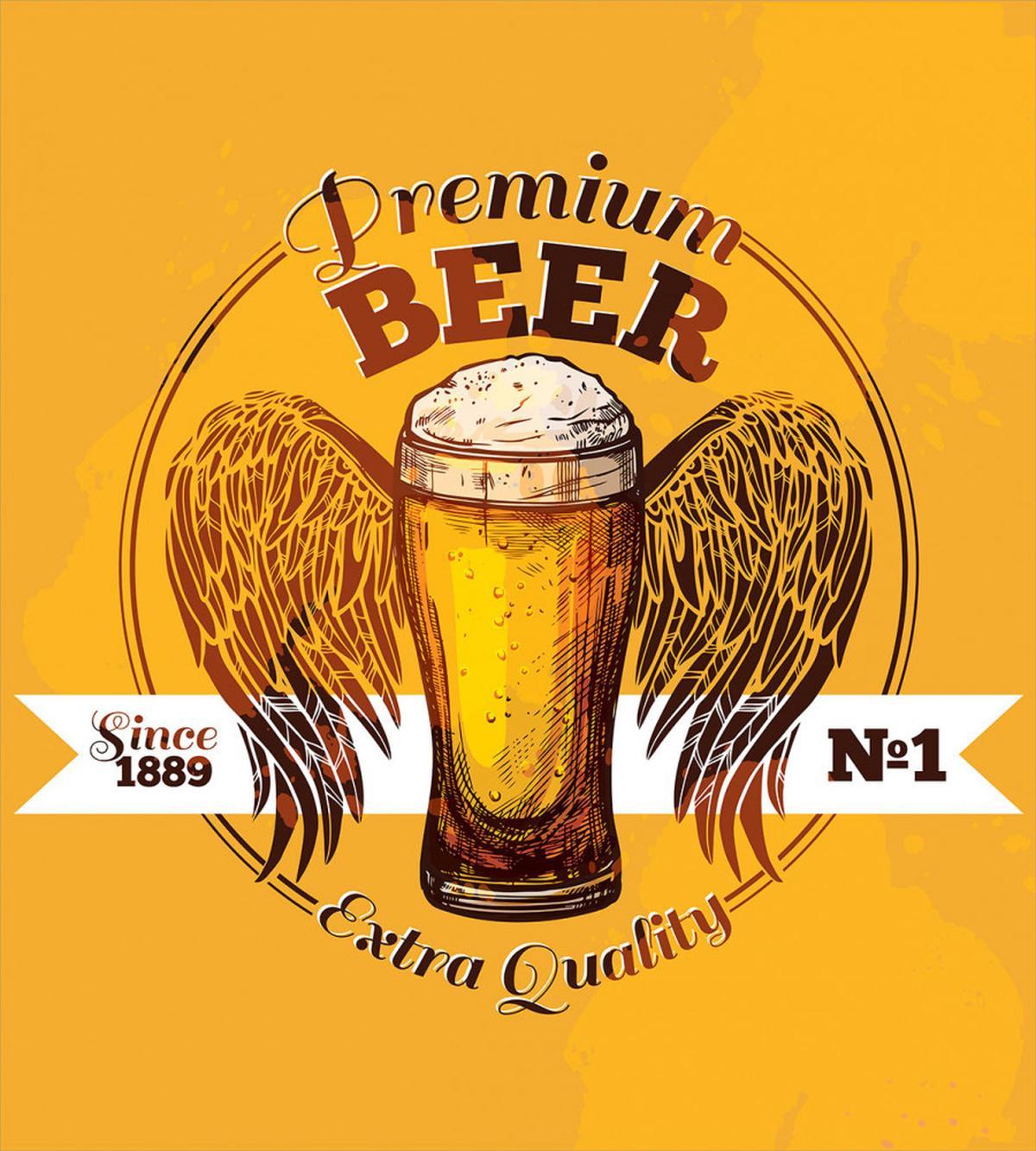 Premium Beer Grunge Graphic — Pattern
