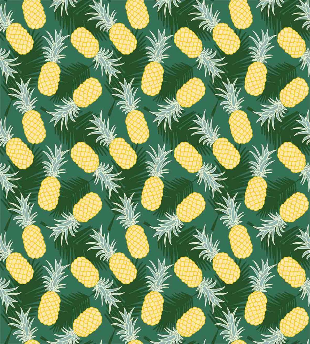 Palm Leaves Pineapples — Pattern