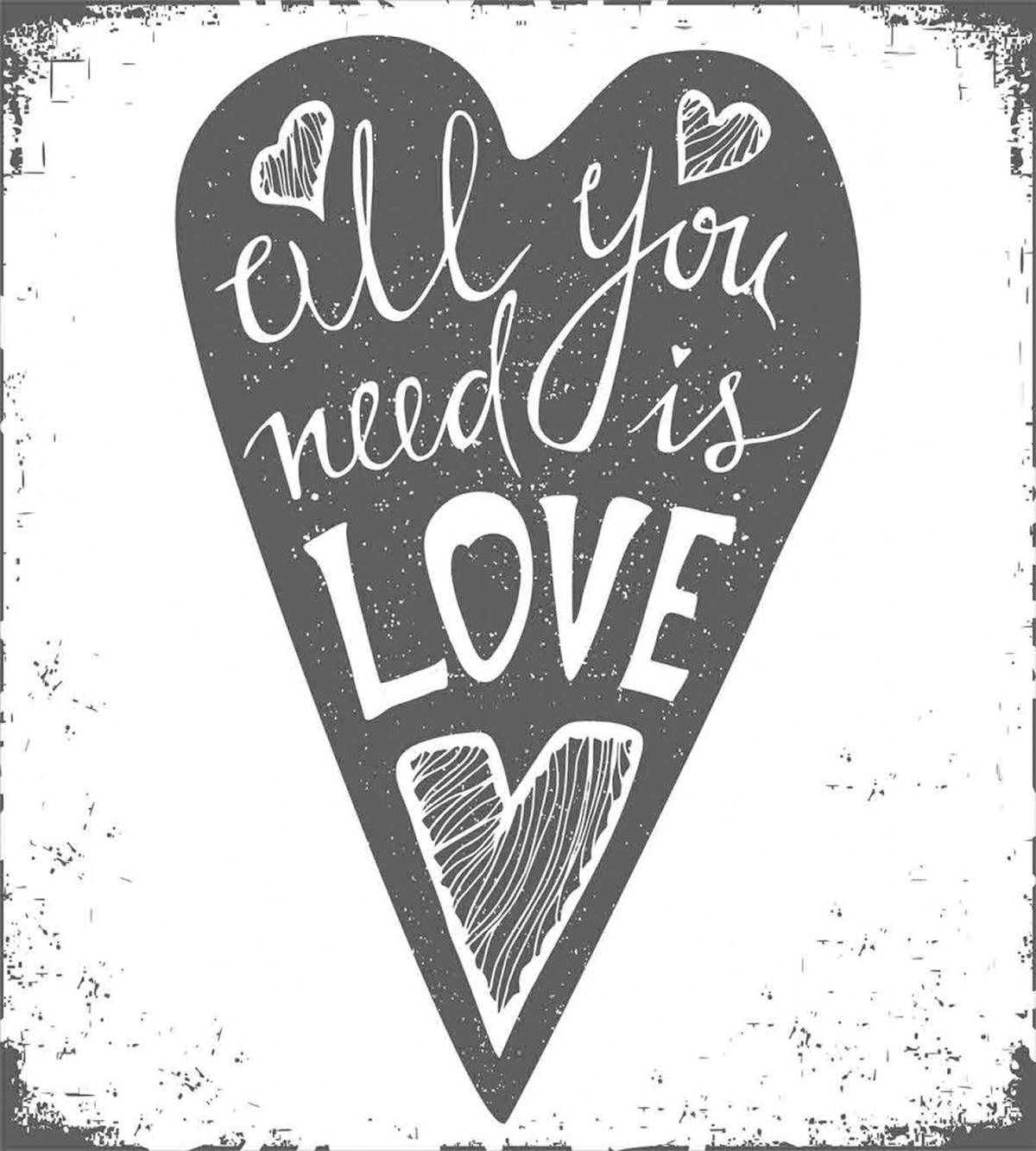 Retro Love Heart Image — Pattern