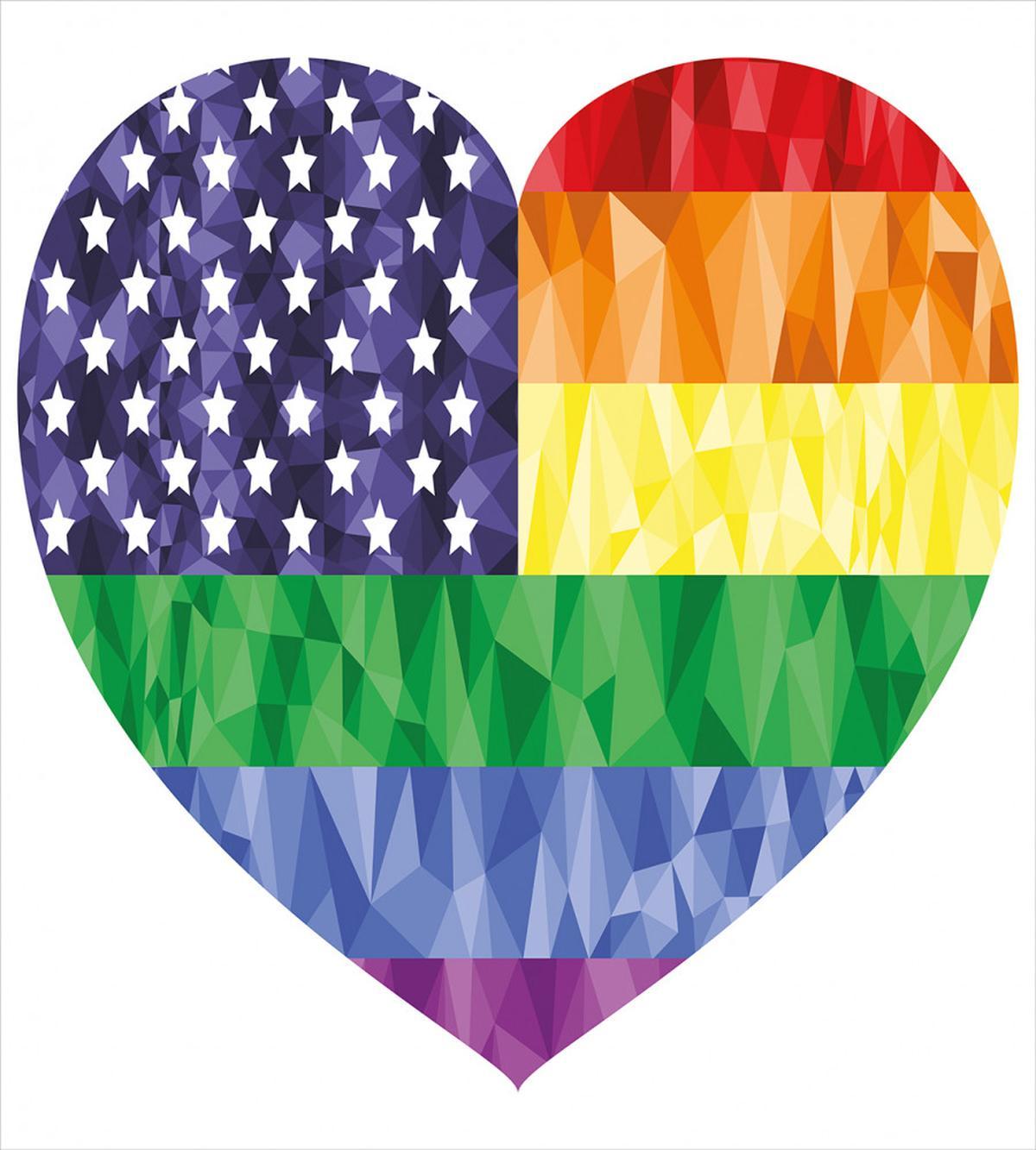 Heart Gay Flag Rainbow Art — Pattern