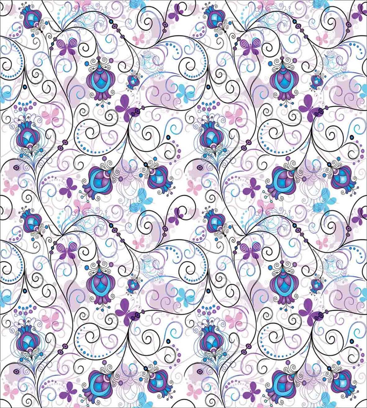 Abstract Butterflies Flowers — Pattern