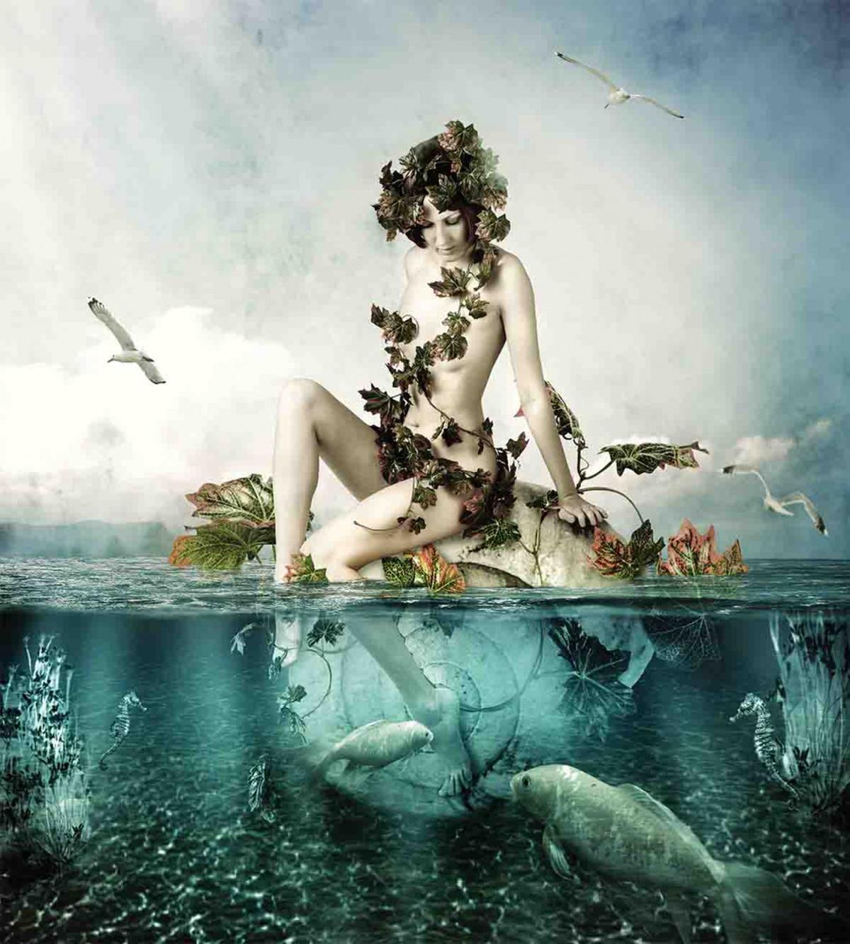 Mermaid on a Shell — Pattern