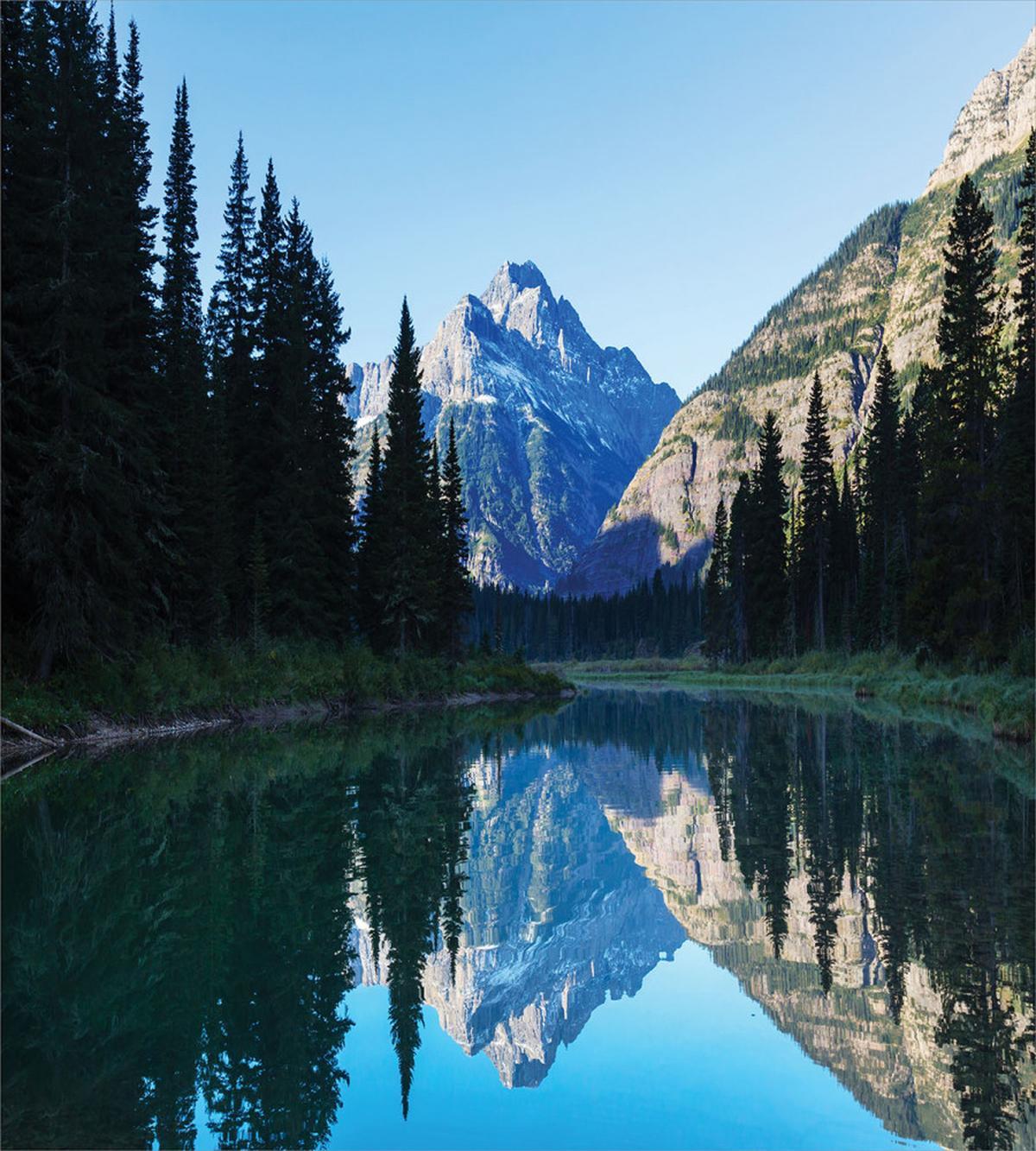 Mountain Reflection on Lake — Pattern