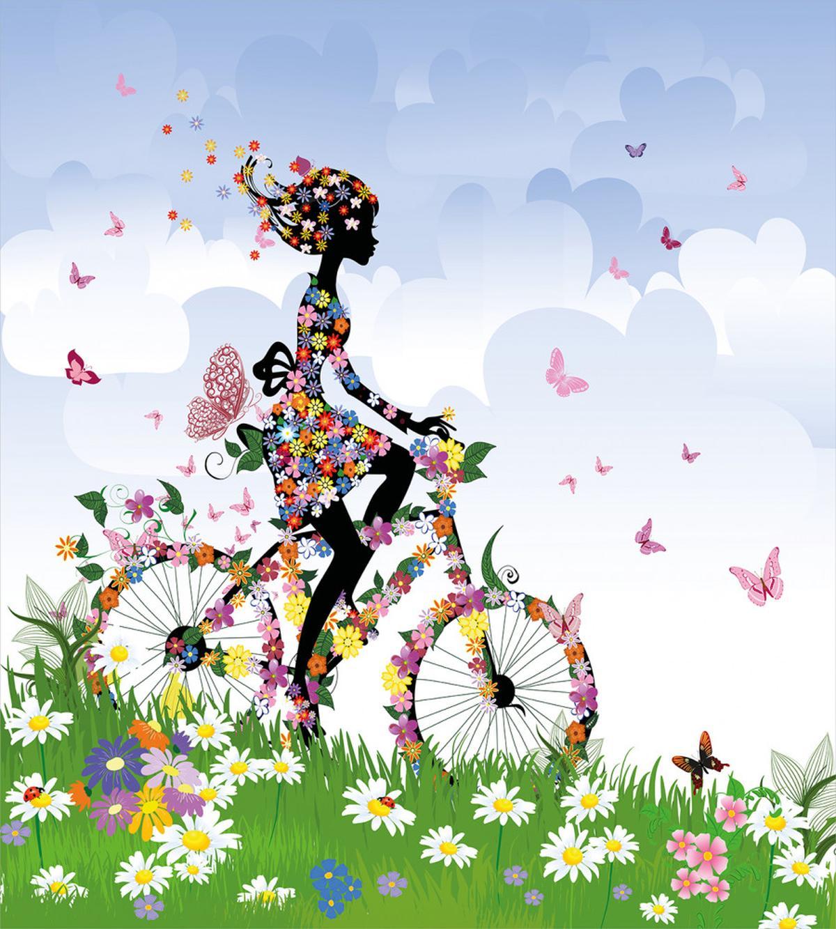Vintage Romantic Bike — Pattern