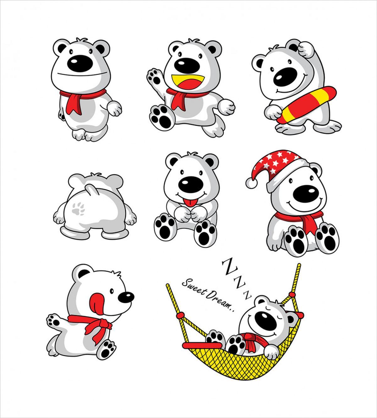 Fun Bear Activities Jump — Pattern