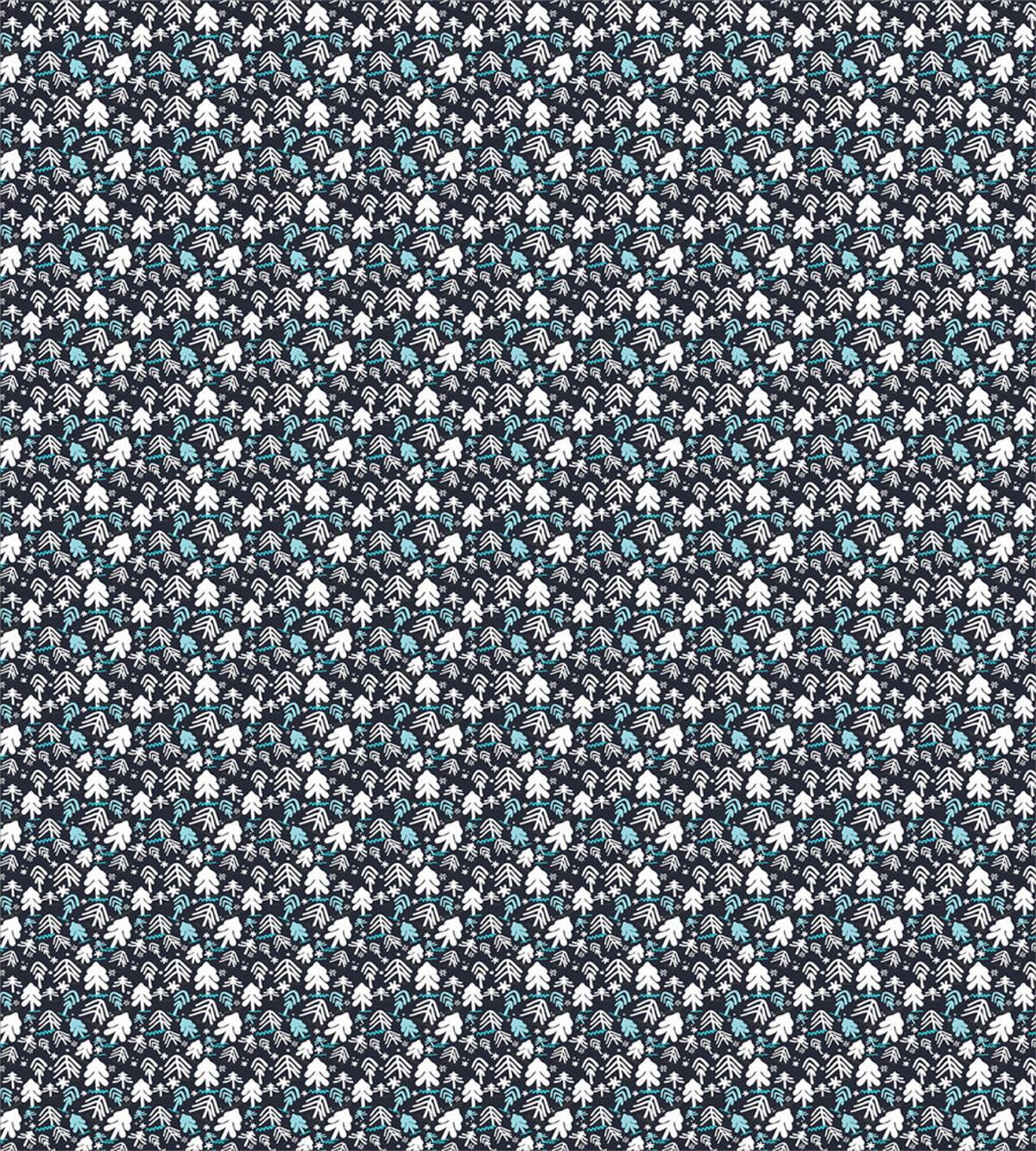 Snowflakes and Trees — Pattern