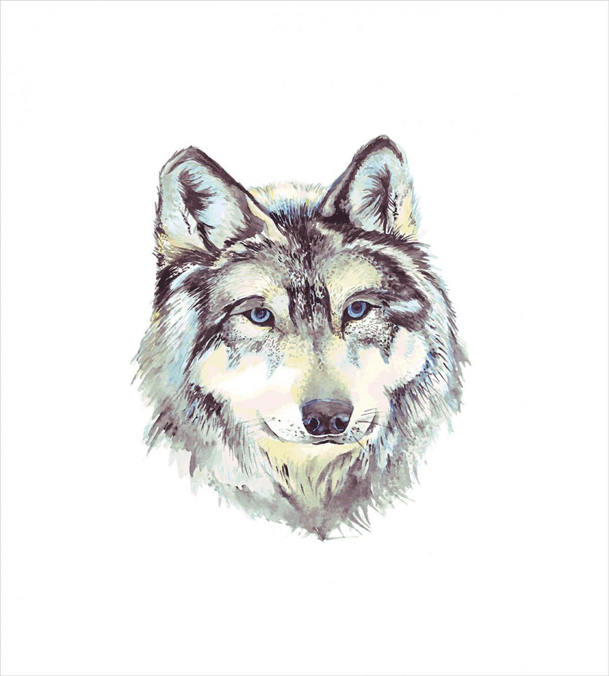 Hand Drawn Canine Head — Pattern