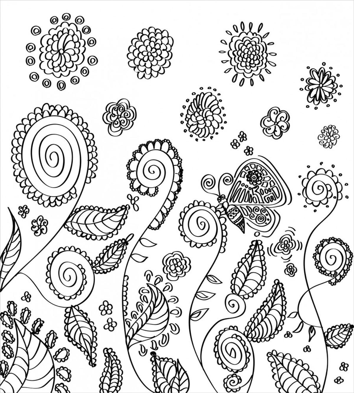 Doodle Swirled Flowers — Pattern