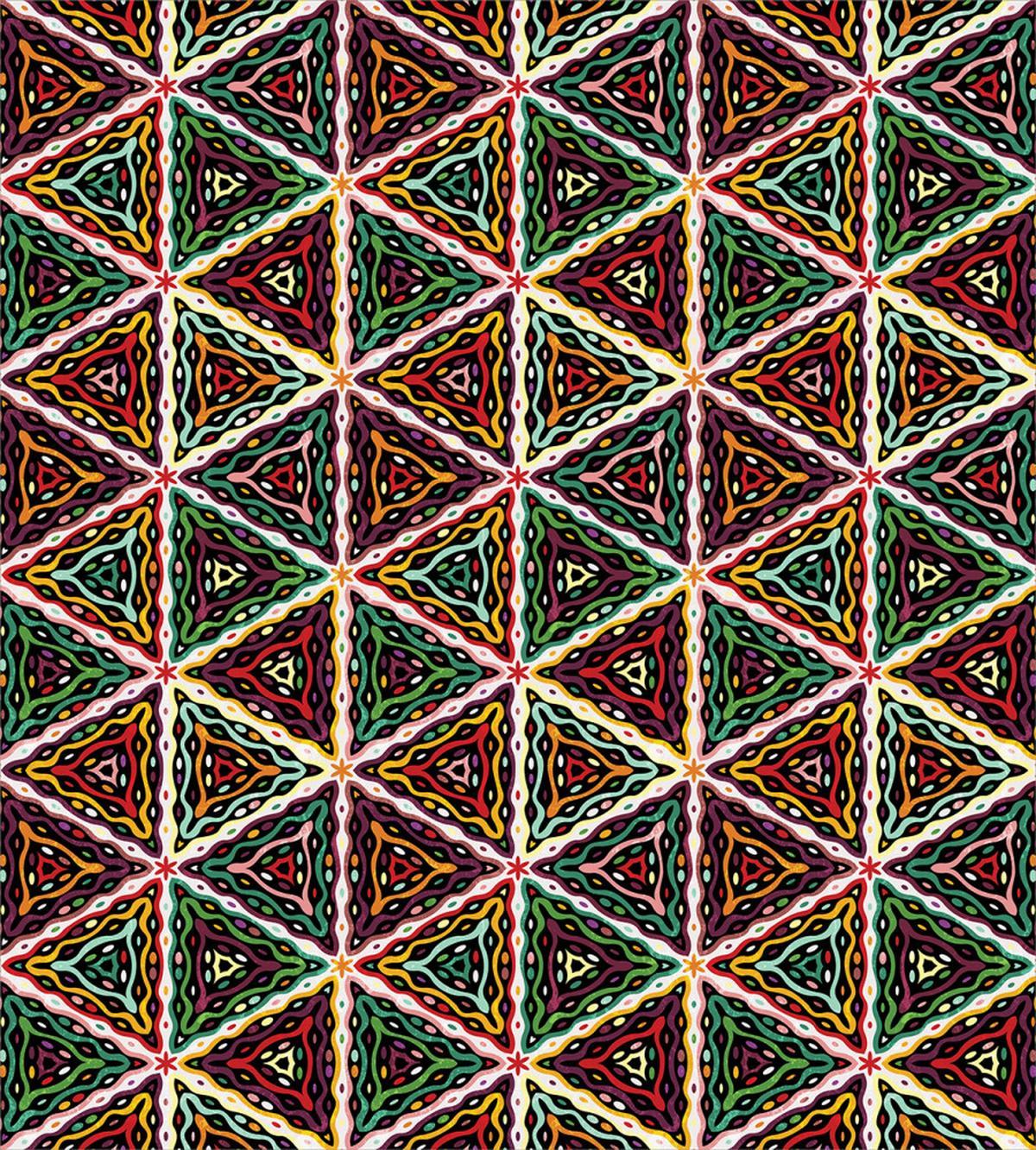 Geometric Grunge Mosaic — Pattern
