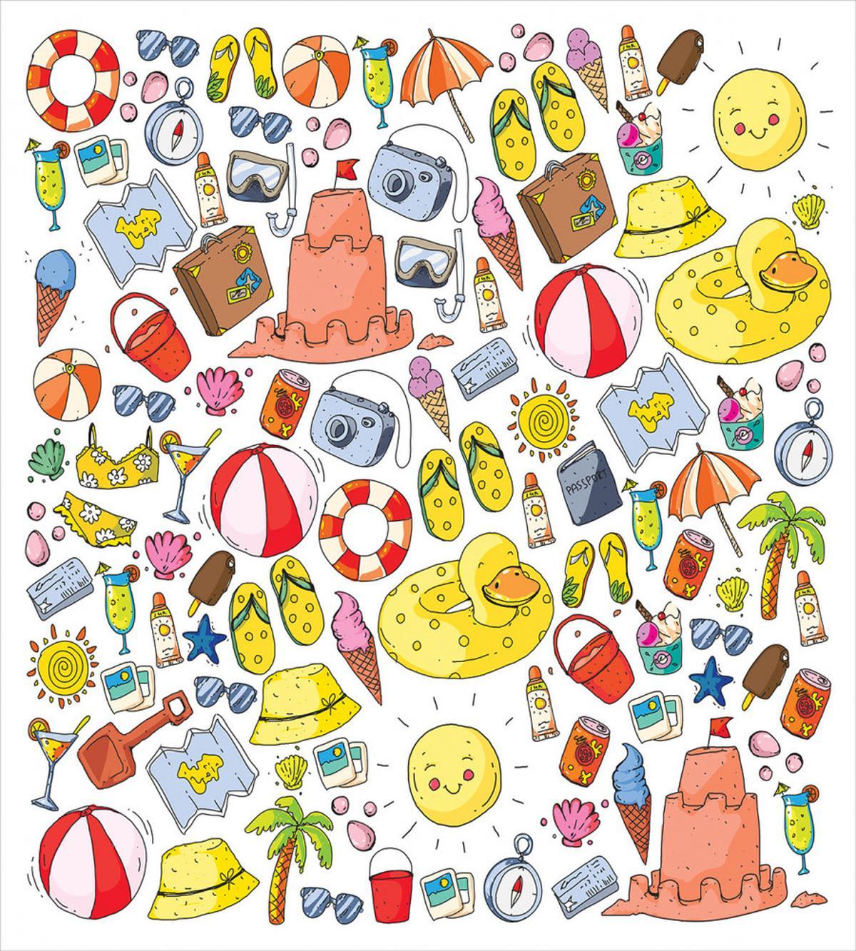Vivid Summer Vacation Items — Pattern