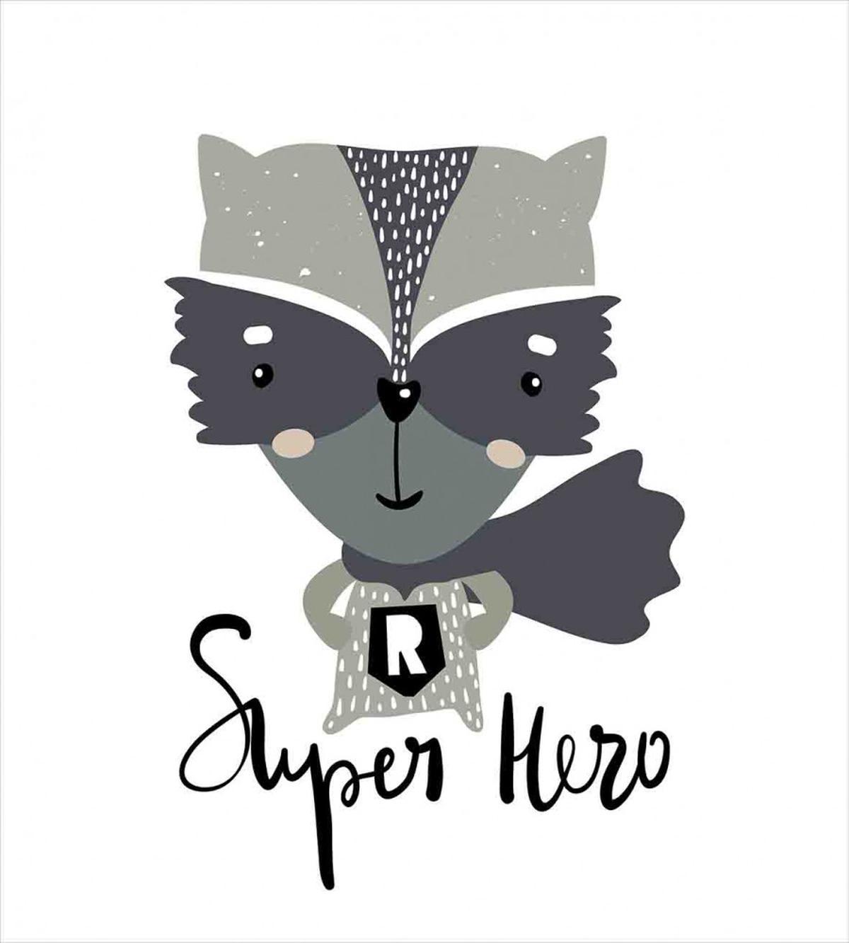 Super Hero Raccoon — Pattern