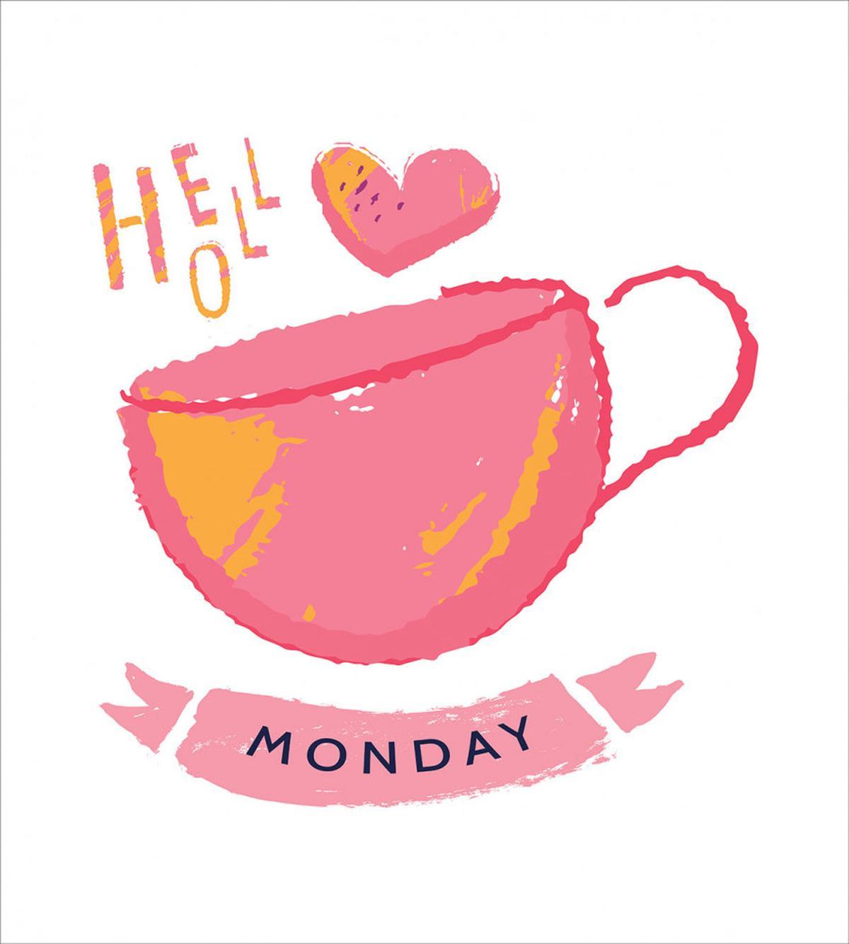 Hello Monday Text and a Mug — Pattern