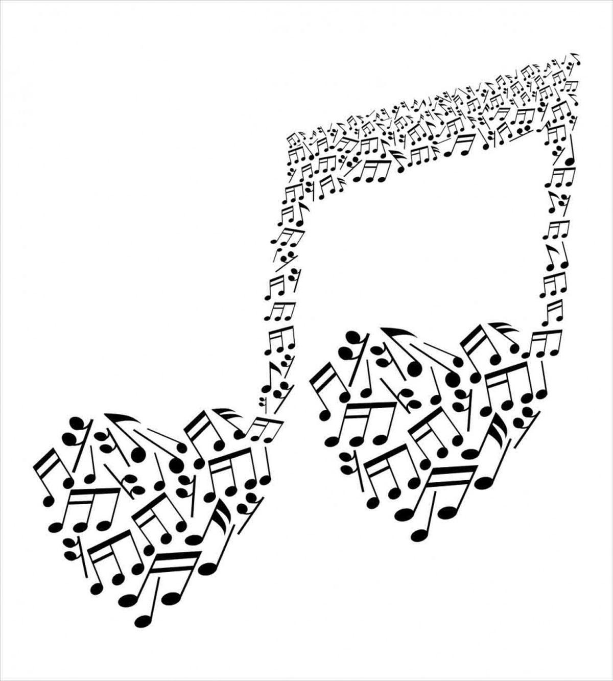 Musical Note Love Art — Pattern