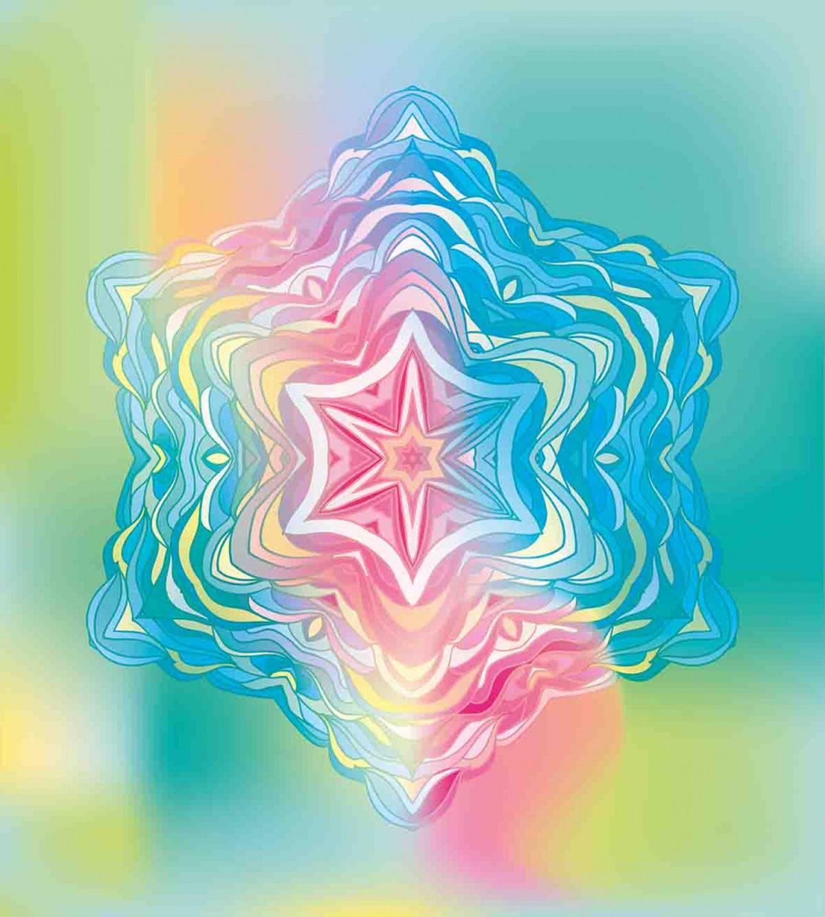 Flower Mandala Rainbow — Pattern