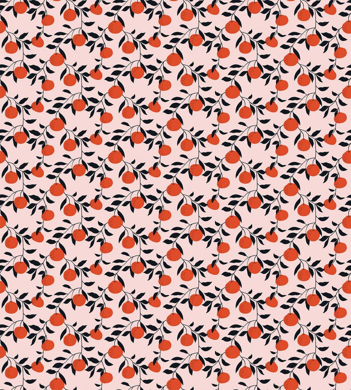 Mandarins on Branches — Pattern
