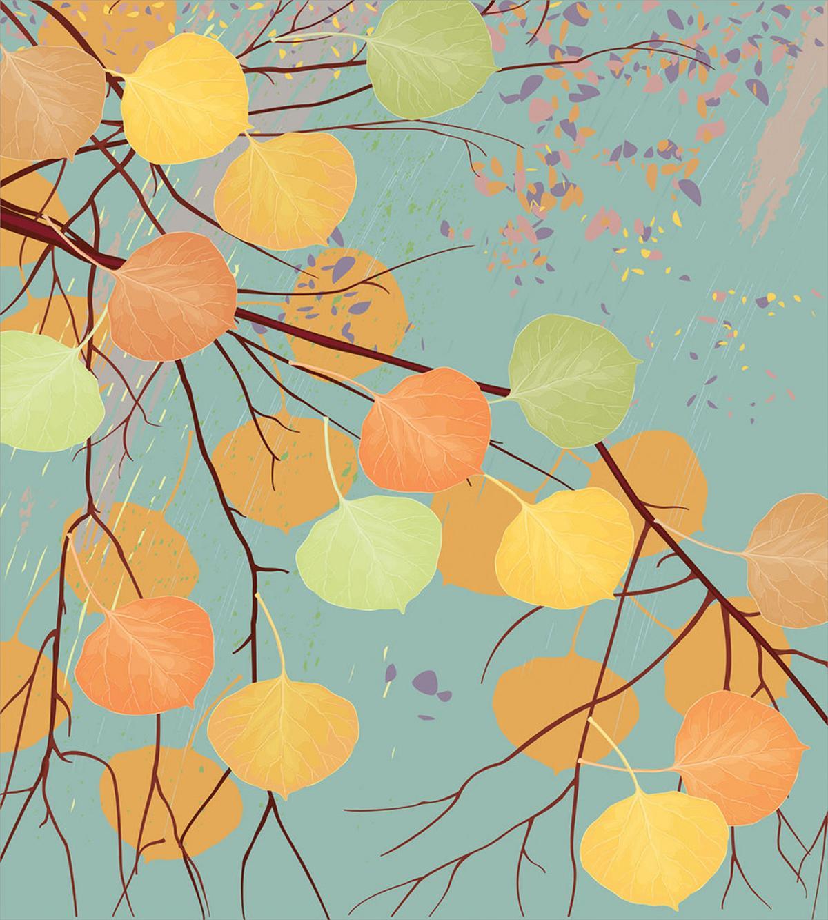 Branches Autumn Leaves — Pattern